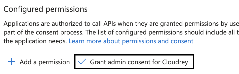 Grant admin consent
